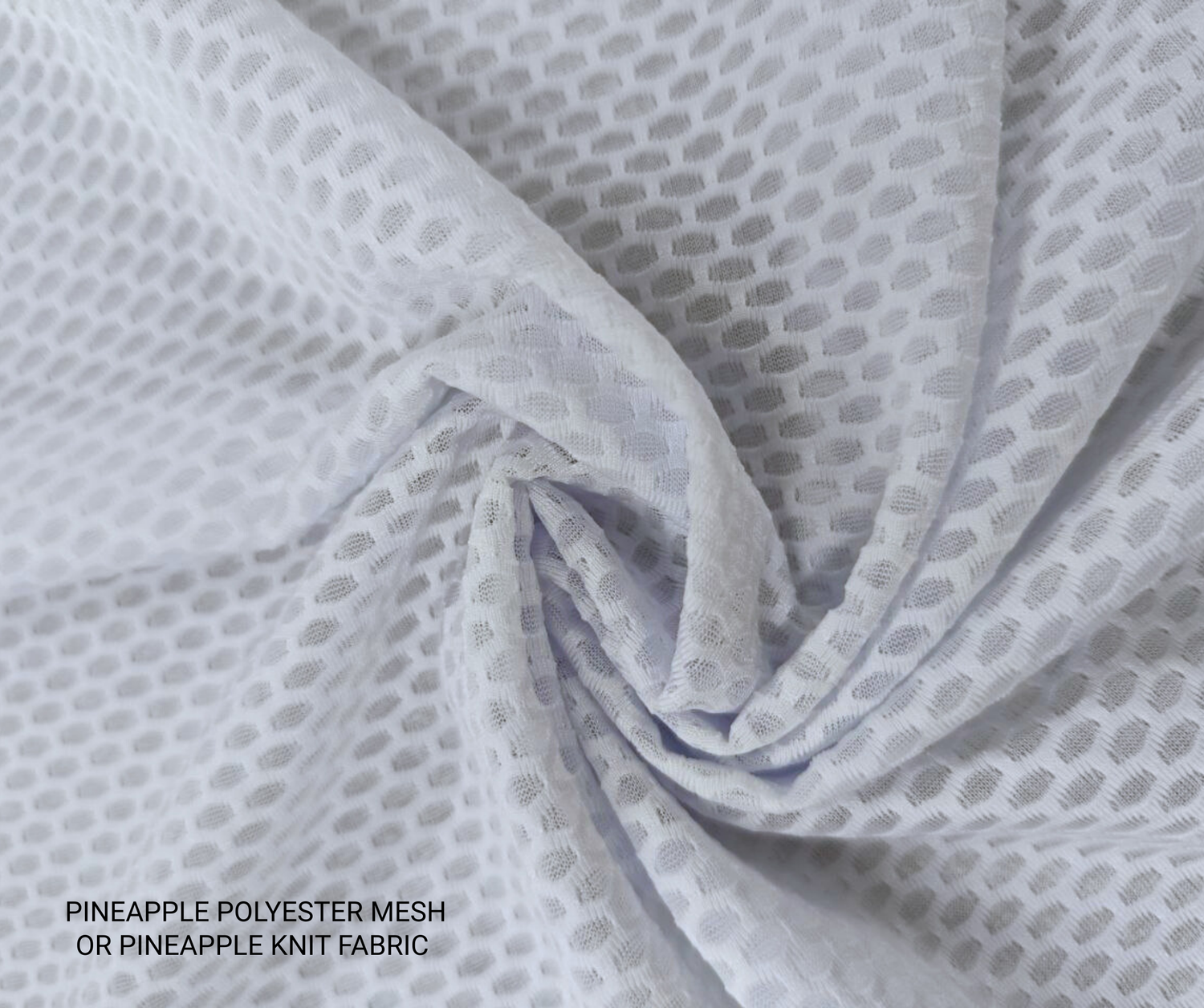 Close-up of breathable polyester mesh fabric for custom jerseys