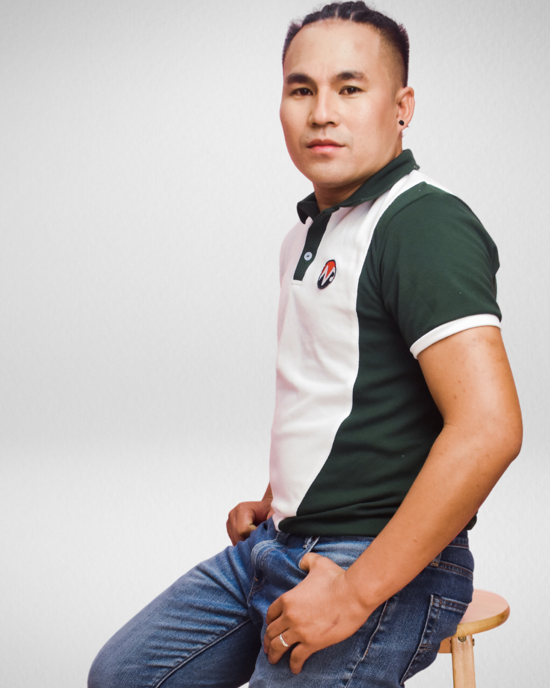 Staff wearing AVP sublimated polo for branding